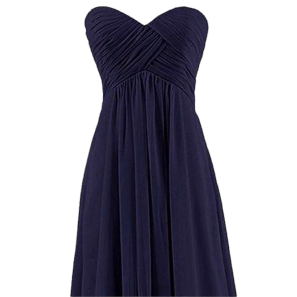Long Navy Bridesmaid Dress